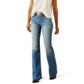 Ariat Women's High Rise Elaina Slim Trouser Jeans in blue denim - Front