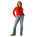 Ariat Women's High Rise Cecilia Boot Cut Jeans in blue denim - Full