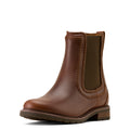 Brown leather english boot on a white background