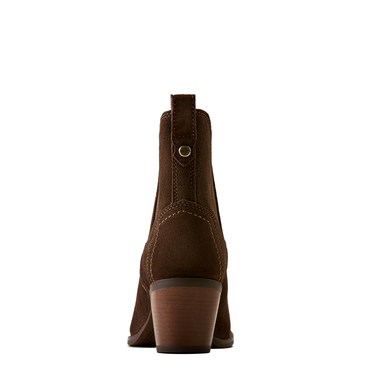 Brown ankle boot on a white background
