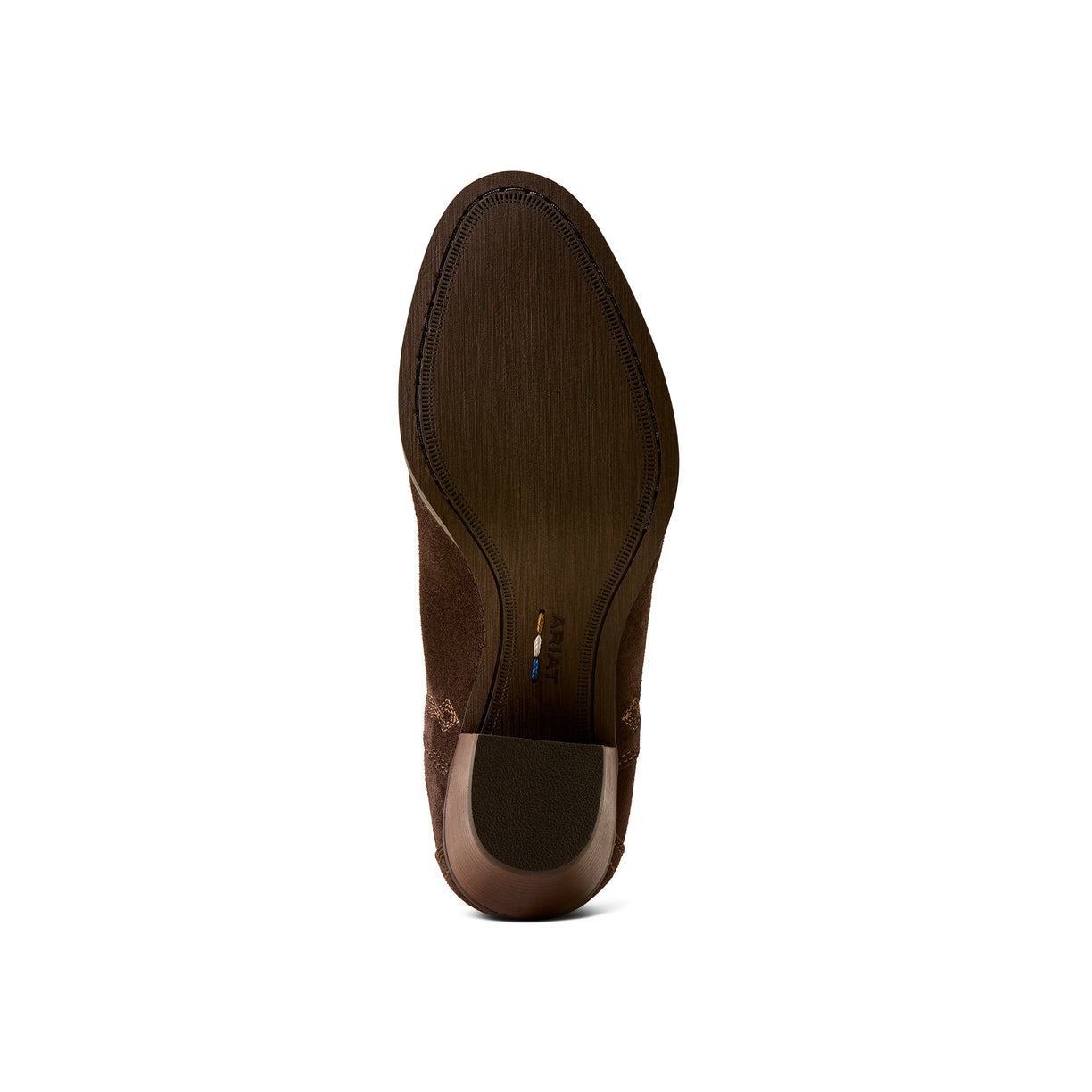 Brown leather shoe sole on a white background