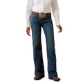 Person wearing blue jeans with a white shirt on a white background
