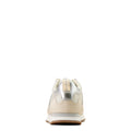 Beige and silver sneaker on a white background