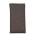 Brown leather wallet with Ariat logo on a white background