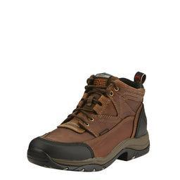 Ariat Men's DuraTerrain Waterproof Shoes in distressed brown leather - Front