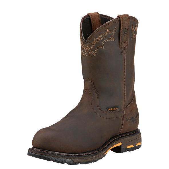 Men's WorkHog Waterproof Composite Toe Work Boots in Oily Distressed Brown, 10001200 Ariat