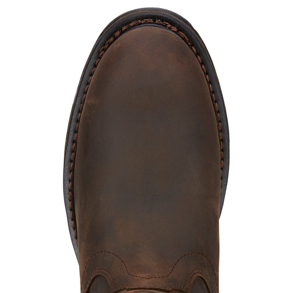 Men's WorkHog Waterproof Composite Toe Work Boots in Oily Distressed Brown, 10001200 Ariat toe