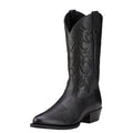 Ariat Men's Heritage Western R Toe Boots in black deertan leather - Front