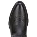 Ariat Men's Heritage Western R Toe Boots in black deertan leather - Toe