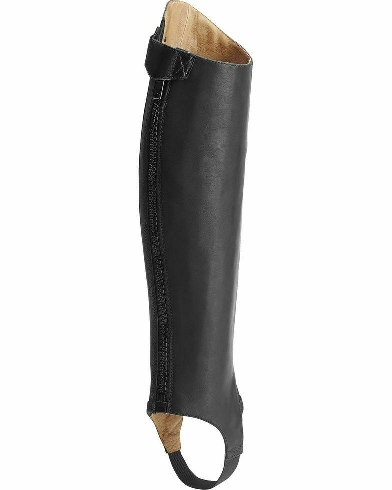 Ariat Unisex Close Contour Chap in Black Leather Side