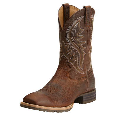 Men's Hybrid Rancher Western Boots in Brown Oiled Rowdy 10014070 Ariat