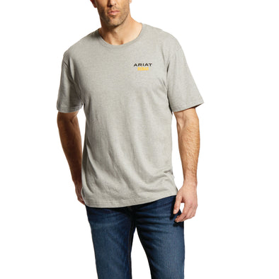Ariat Rebar Cotton Strong Logo T-Shirt Heather Grey 10025387