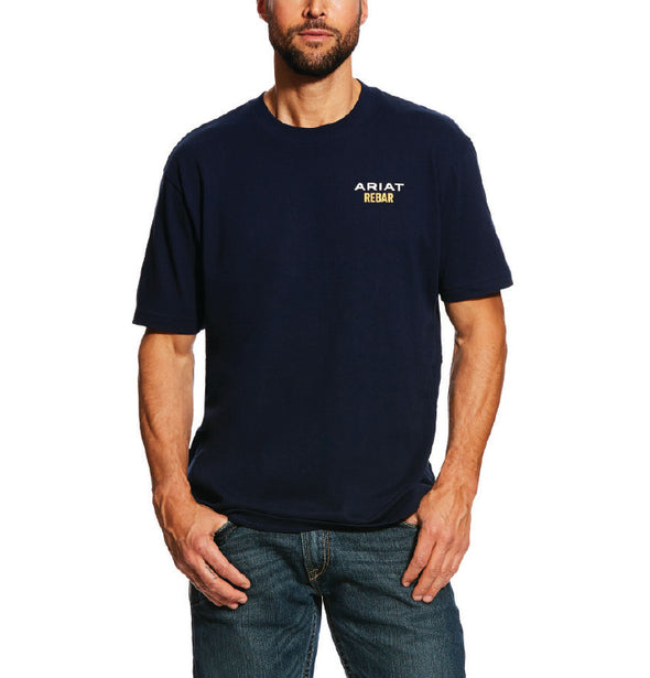 Ariat Rebar Cotton Strong Logo T-Shirt Navy 10025410