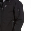 Men's Vernon Hooded Softshell Water Resistant Jacket Fleece in Black, 10033131 Ariat front