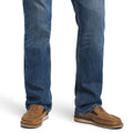 Ariat Men's M7 Slim Merrick Stackable Straight Jeans in dark blue denim - Detail