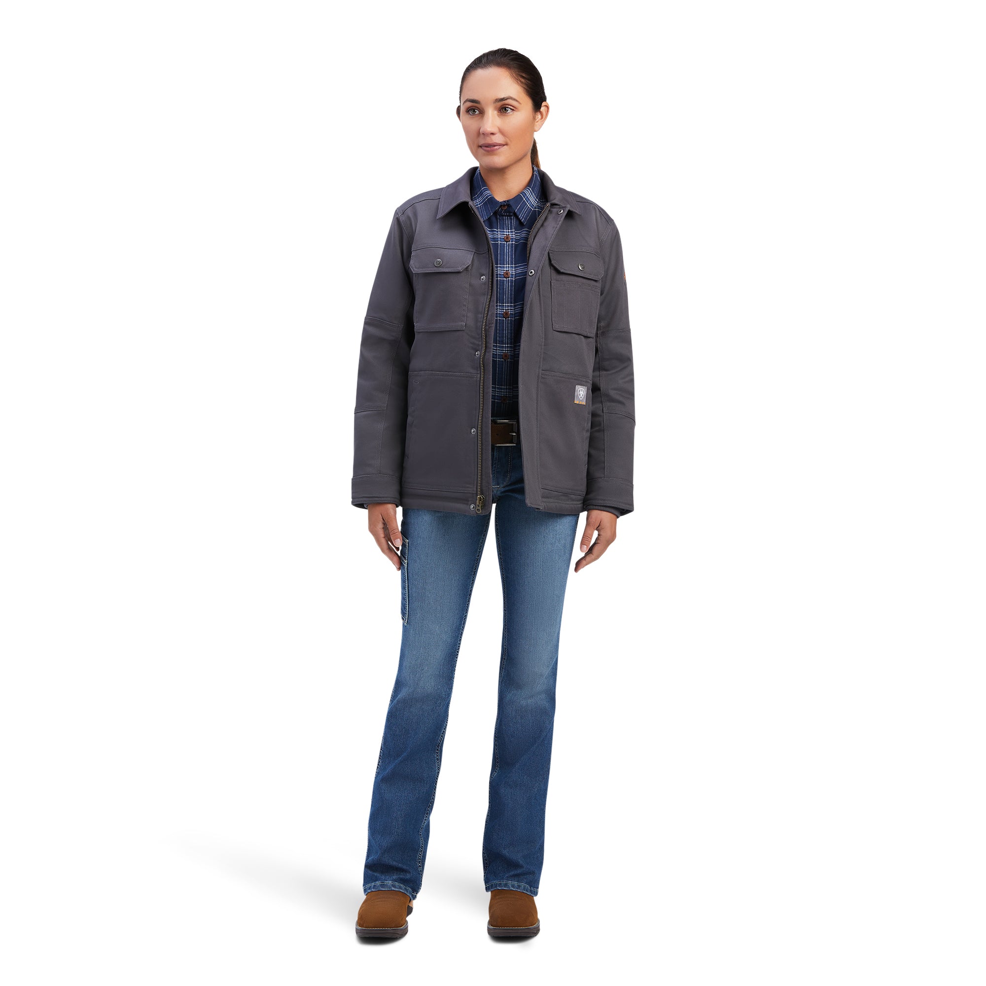 Blouson Drycore à capuche doublé sherpa - anthracite | be normal Blouson Drycore à capuche doublé sherpa - anthracite | be normal