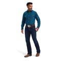Ariat Men's Freddie Classic Fit Snap Shirt in dark teal colour - Full