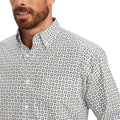 Ariat Men's Beaumont Classic Fit Shirt in White Colour Detail