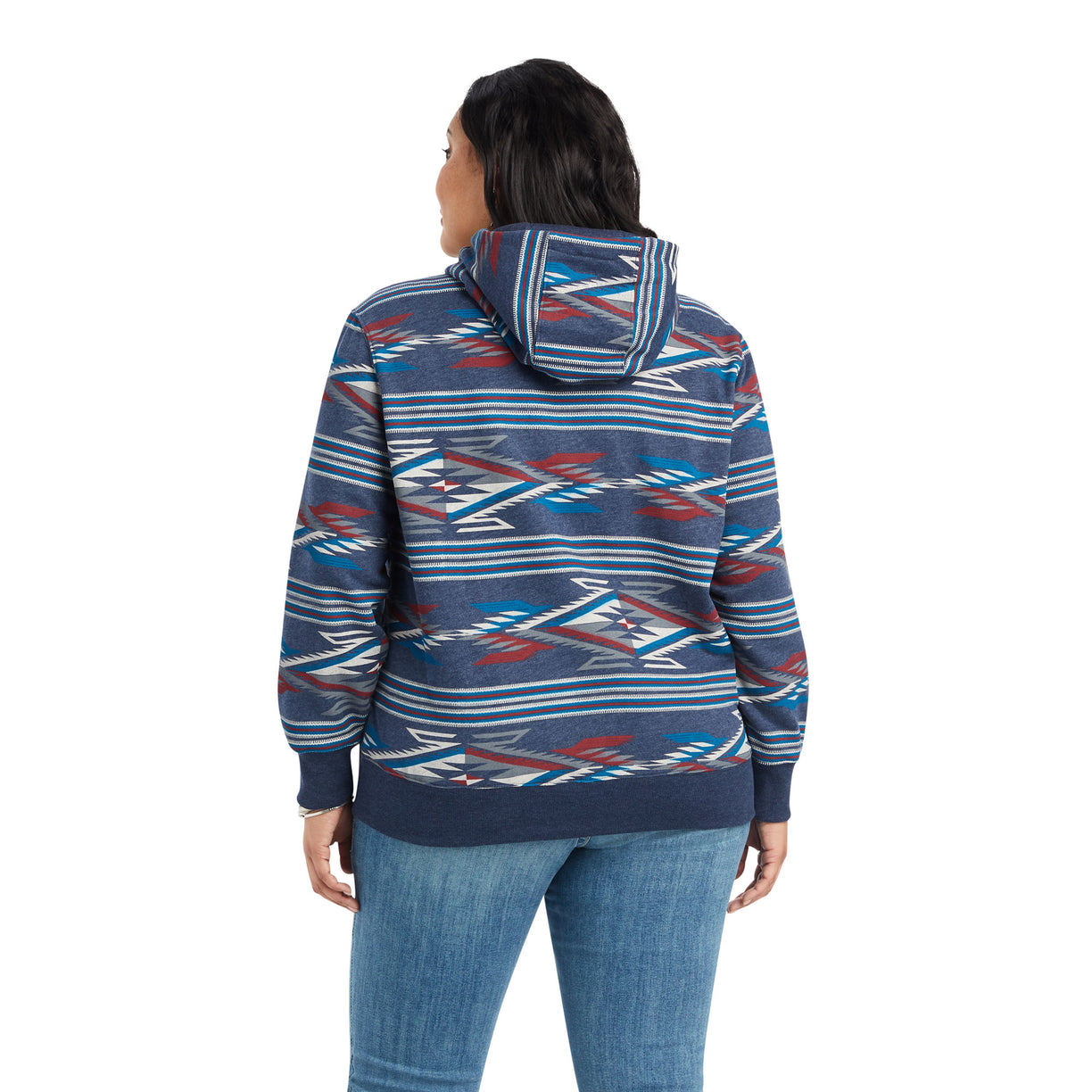 Ariat Women's All Over Print Chimayo Hoodie in New Mexico Navy Print