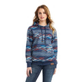 Ariat Women's All Over Print Chimayo Hoodie in New Mexico Navy Print