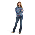 Ariat Women's All Over Print Chimayo Hoodie in New Mexico Navy Print