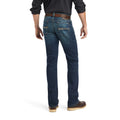 Ariat Men's M7 Slim Bowie Straight Leg Jeans in dark blue denim - Back