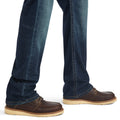 Ariat Men's M7 Slim Bowie Straight Leg Jeans in dark blue denim - Detail