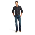 Ariat Men's M7 Slim Bowie Straight Leg Jeans in dark blue denim - Full