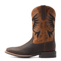 Ariat Men's Cowpuncher VentTEK Boots in Dark Brown & Golden Mustard Leather Side