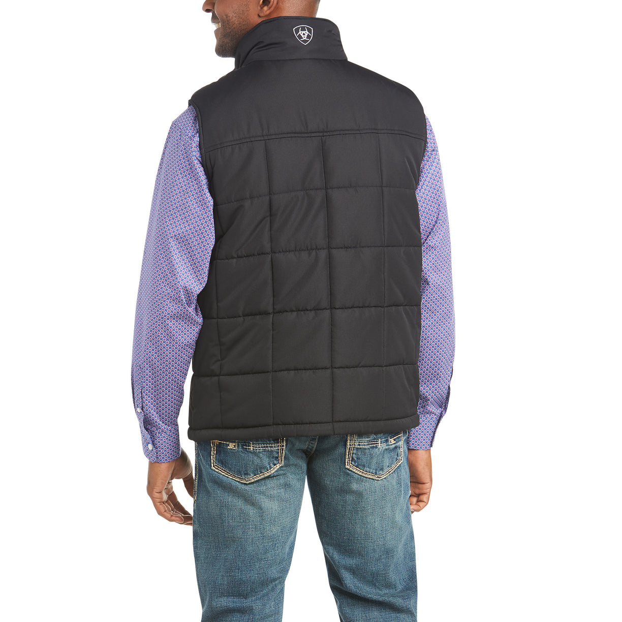 Ariat Men's Crius Insulated Vest in Black - Back