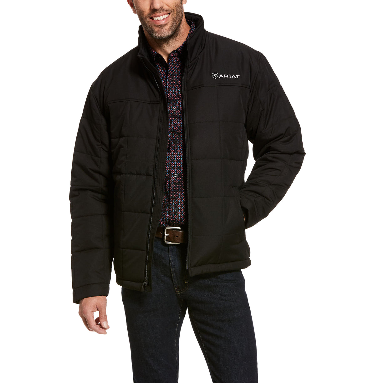 Ariat Men's Crius Insulated Jacket in Black Front