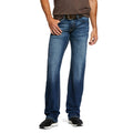 Ariat Men's M7 Rocker Stretch Nassau Stackable Straight Leg Jeans in dark blue denim - Front