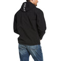 Men's Vernon Hooded Softshell Water Resistant Jacket Fleece in Black, 10033131 Ariat back