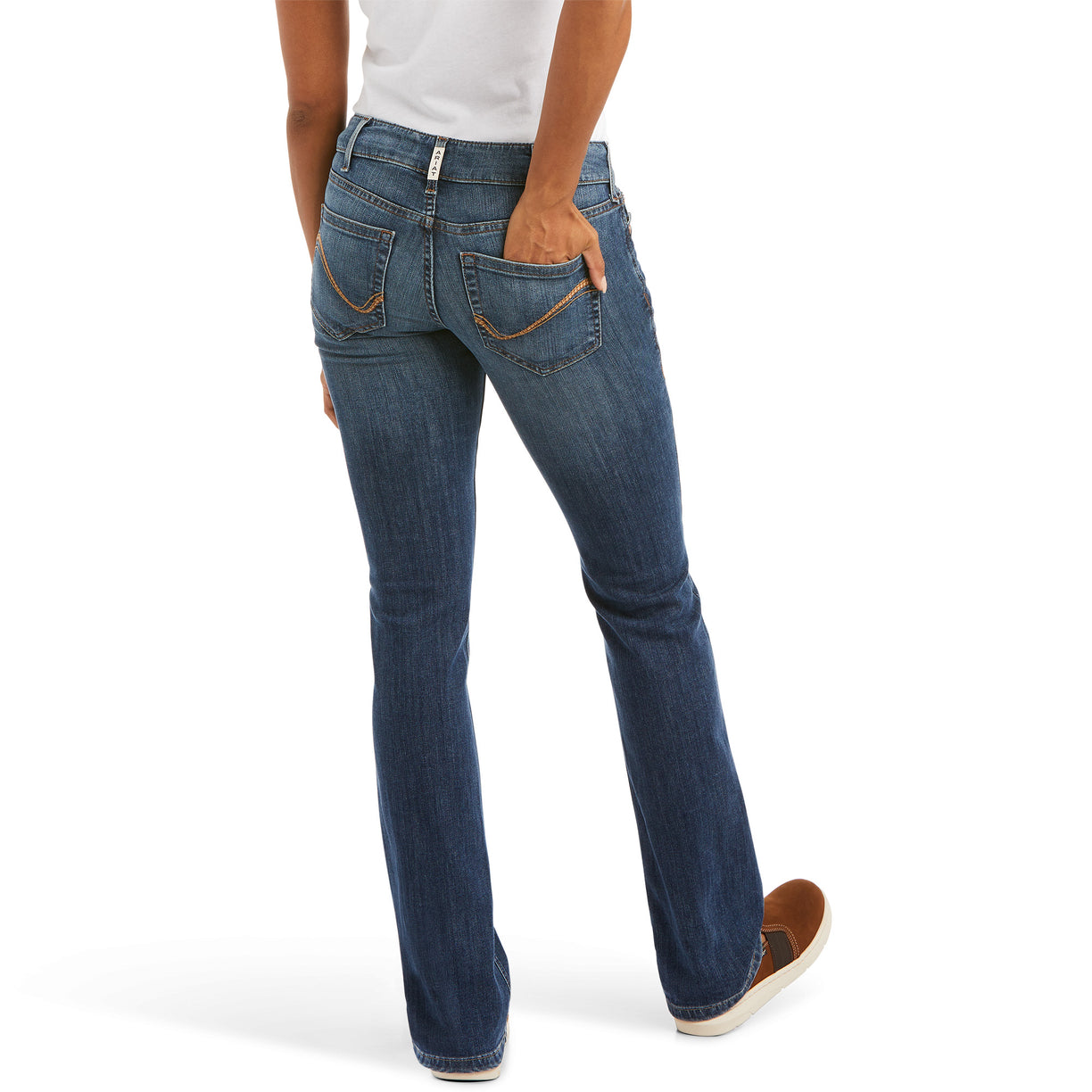 Ariat Women's R.E.A.L.™ Mid Rise Arrow Fit Mariana Straight Leg Natalia 10037680 back