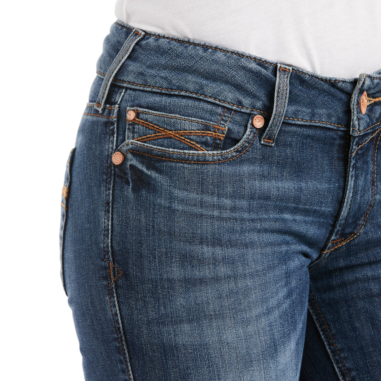 Ariat Women's R.E.A.L.™ Mid Rise Arrow Fit Mariana Straight Leg Natalia 10037680 detail front