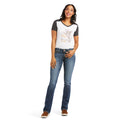Ariat Women's R.E.A.L.™ Mid Rise Arrow Fit Mariana Straight Leg Natalia 10037680 full