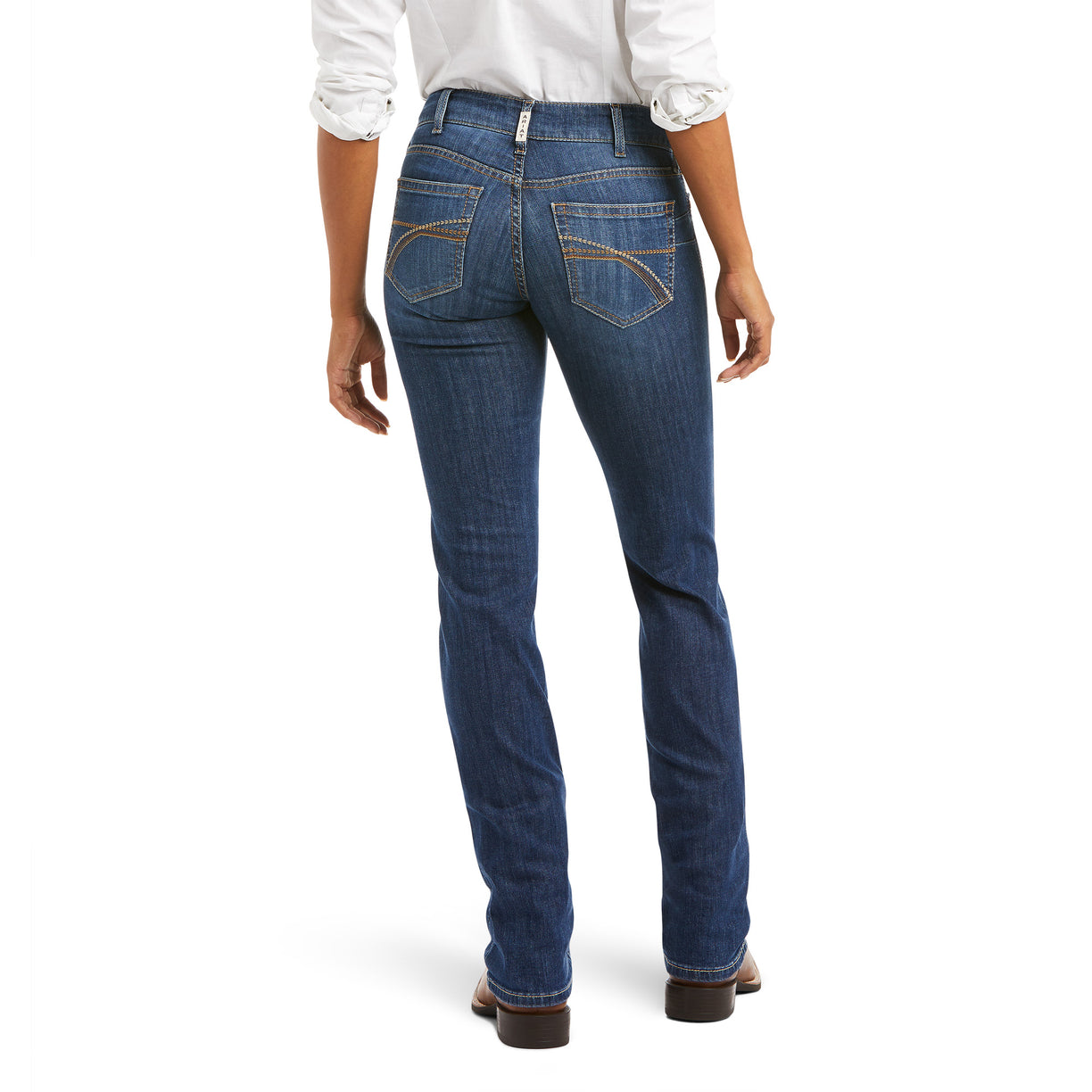 Ariat Women's R.E.A.L.™ Mid Rise Brenda Straight Leg Irvine 10037682 back
