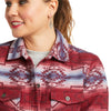 Women's R.E.A.L. Shacket Shirt Jacket in Tucson Stripe 10037455 Ariat detail