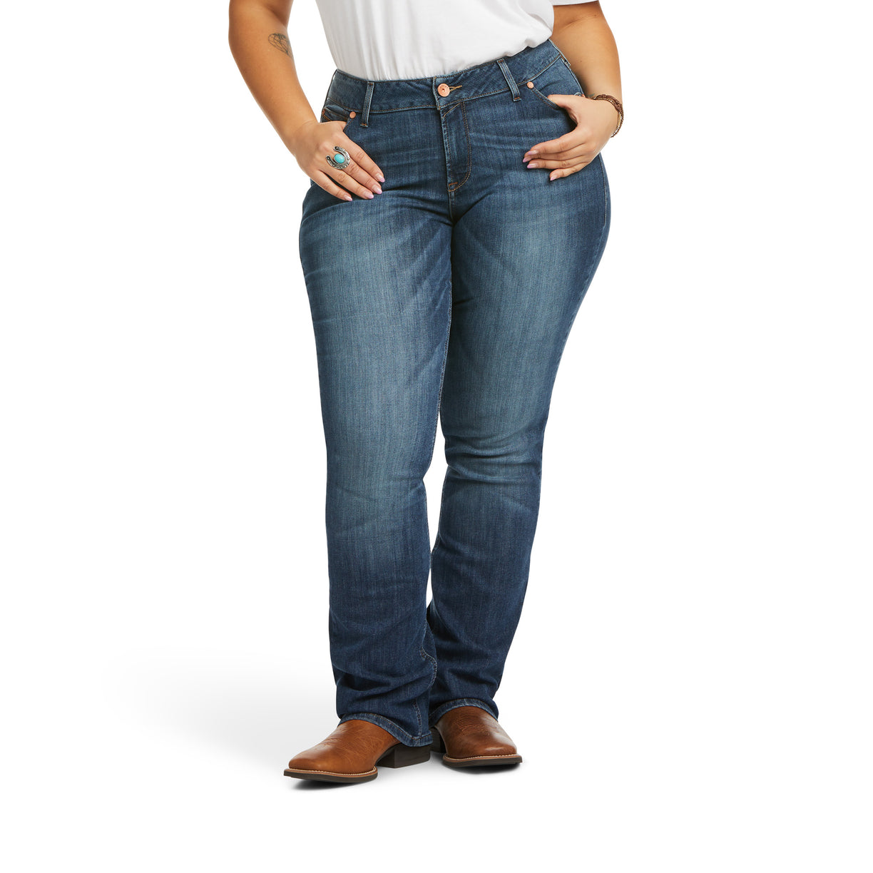 Ariat Women's R.E.A.L.™ Mid Rise Arrow Fit Mariana Straight Leg Natalia 10037680 plus