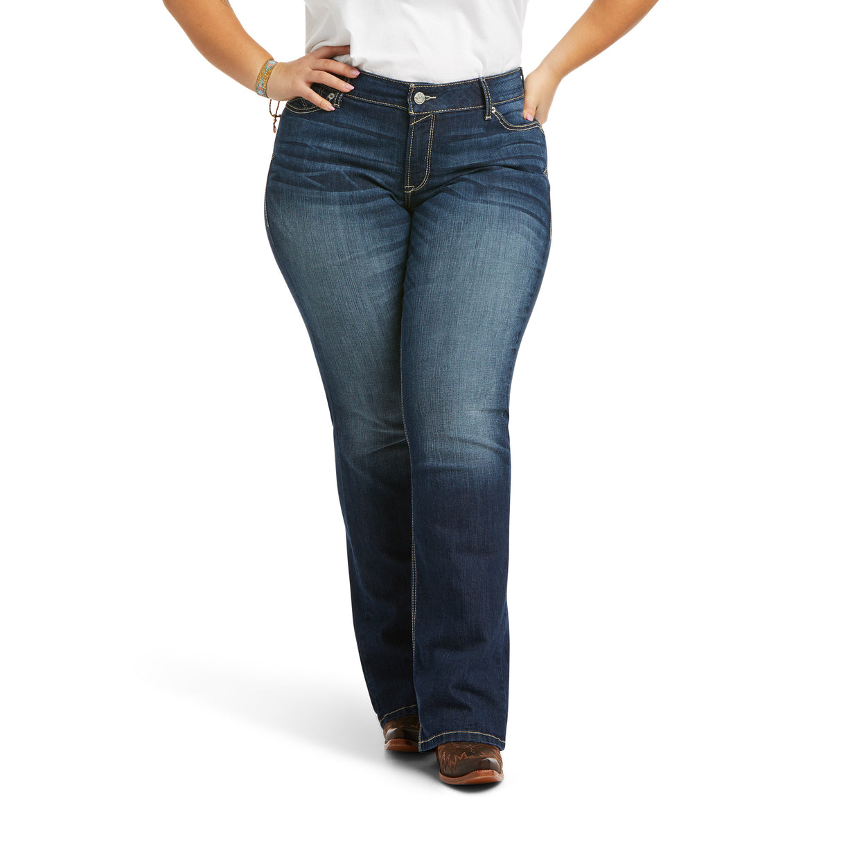 Ariat Women's R.E.A.L. Mid Rise Janet Boot Cut Lita 10037681 plus