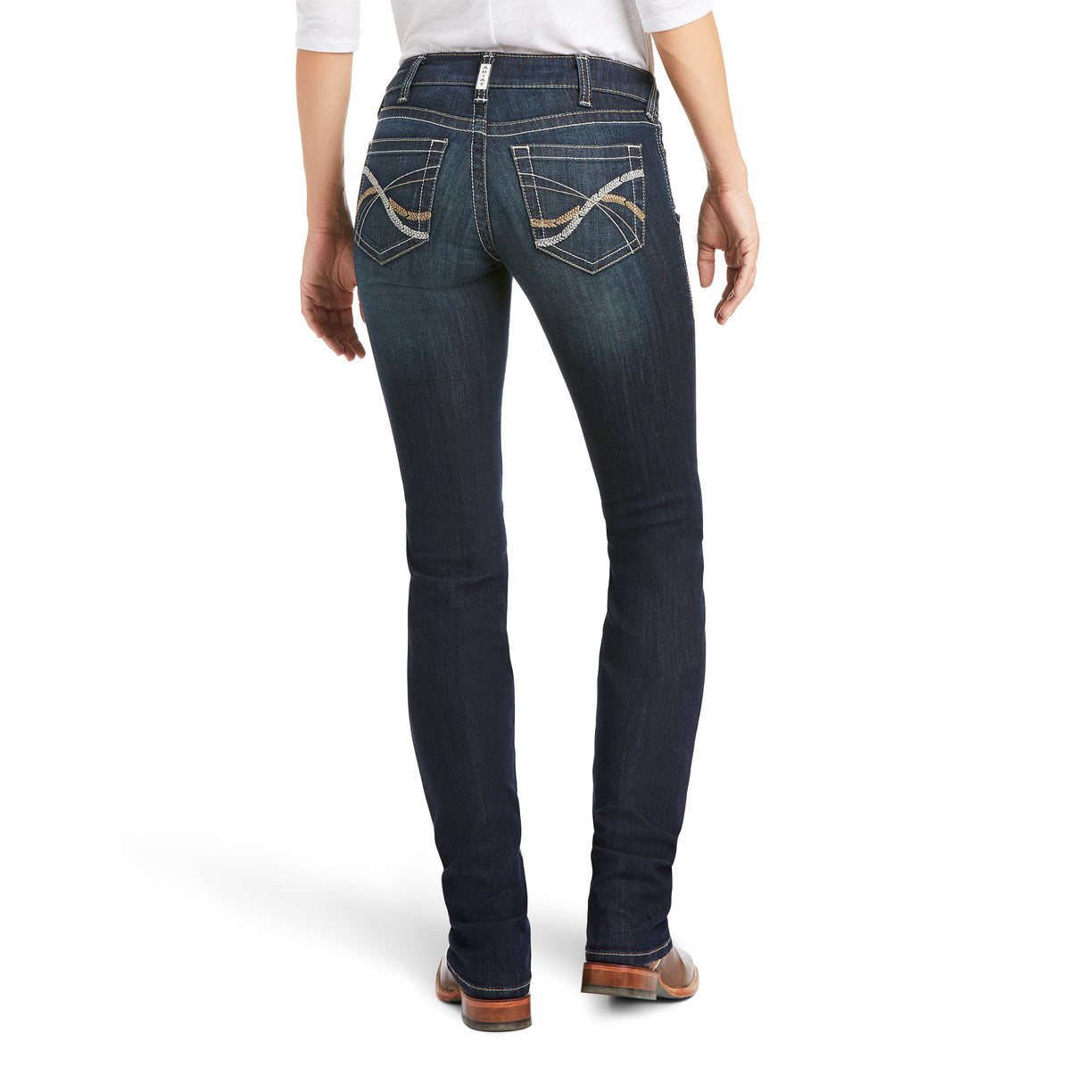 R.E.A.L. Mid Rise Arrow Fit Kylee Straight Leg