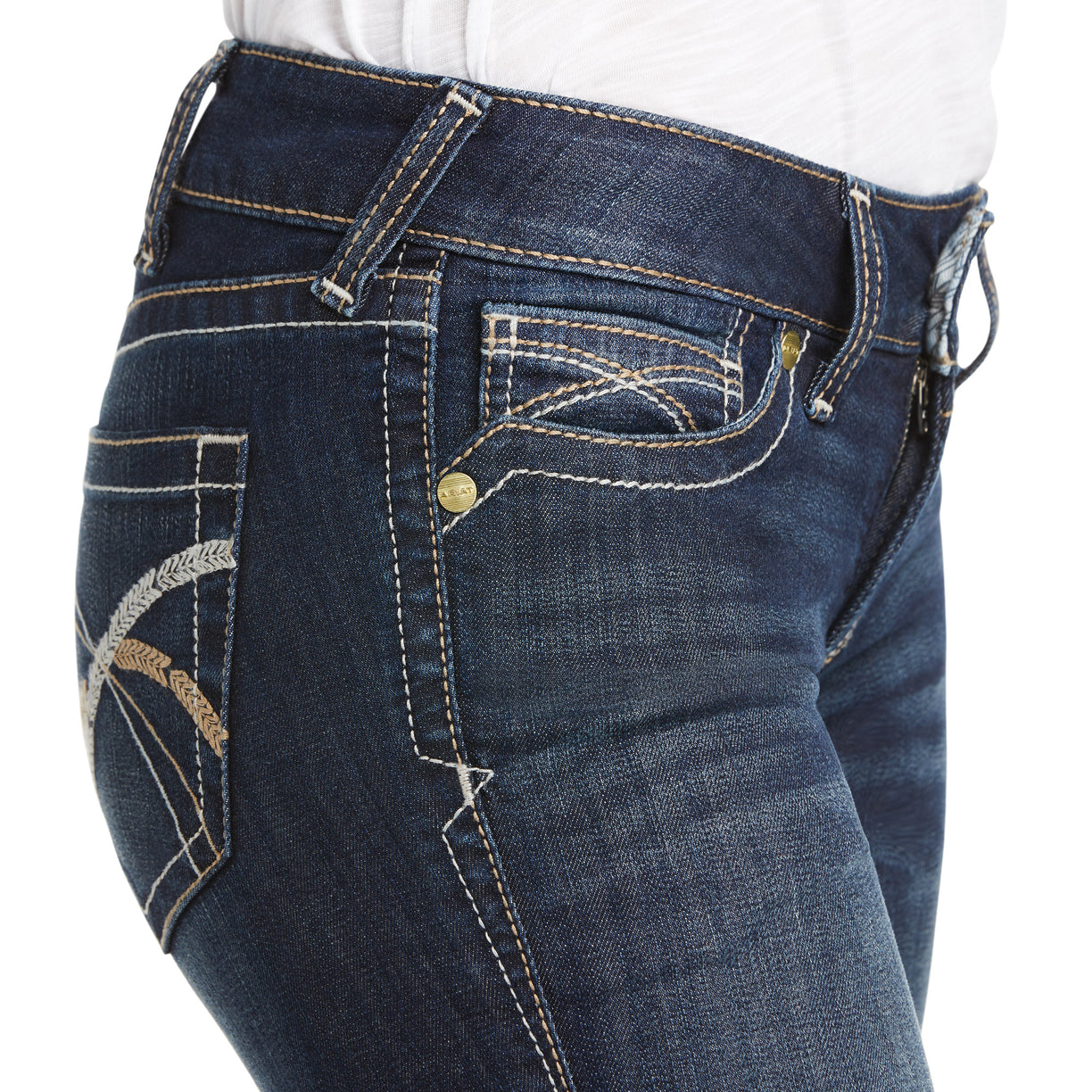 R.E.A.L. Mid Rise Arrow Fit Kylee Straight Leg