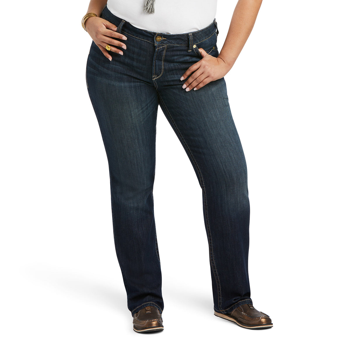 R.E.A.L. Mid Rise Arrow Fit Kylee Straight Leg