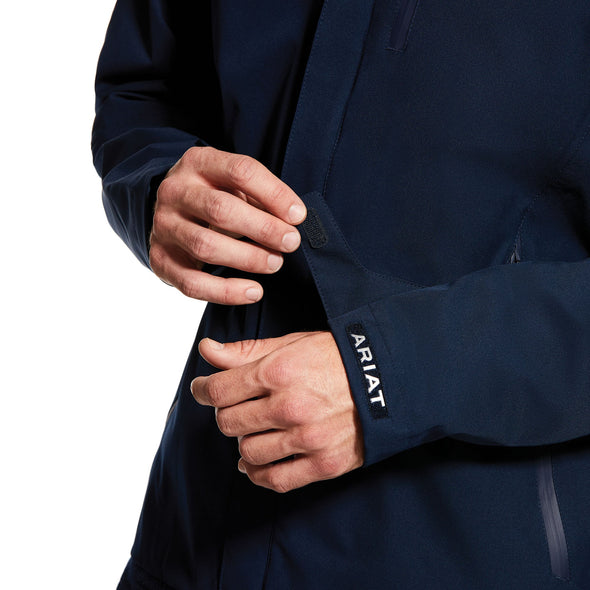 Men's Coastal Waterproof Jacket in Navy Blue, Ariat 10030340 cuff