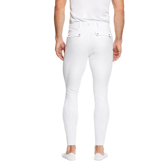 Men's Tri Factor Grip Knee Patch Breech Riding Pant in White 10030545 Ariat