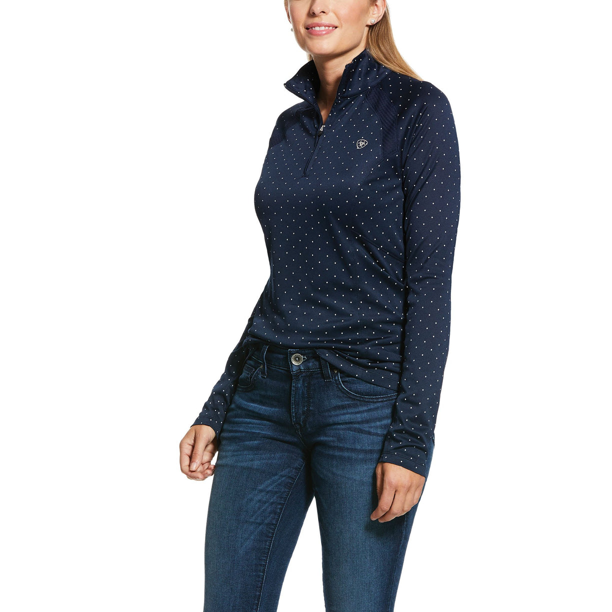 Ariat Women's Sunstopper 1/4 Zip Navy Dot 10030462