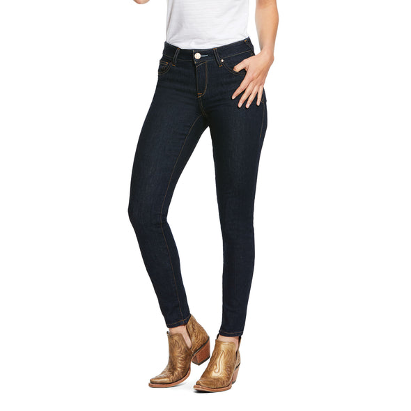 Women's Ultra Stretch Perfect Rise Ultra Stretch Sidewinder Skinny Jeans in Rinse Cotton, 10030284 Ariat