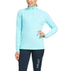 Women's Auburn 1/4 Zip Baselayer Pullover Top in Cool Blue, 10034796 Ariat