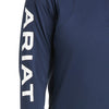 Women's Auburn 1/4 Zip Baselayer Pullover Top in team Navy 10034798 by Ariat detail