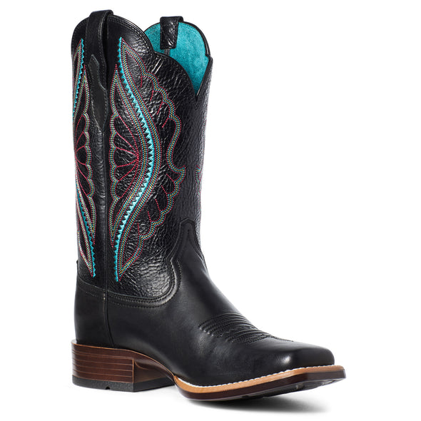 Women's PrimeTime Western Boots in True Black Leather,10035934 Ariat medial